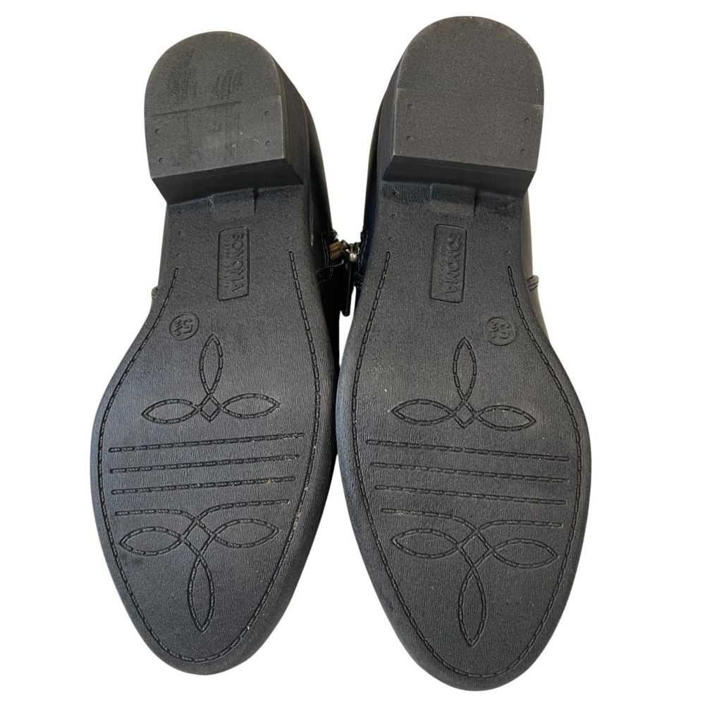 Sonoma Black Ankle Booties 5.5 Zip Western Fall‎ Moto Streetwear Minimalist NWOB - Picture 7 of 8